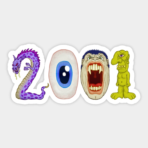 2001 Sticker by MalcolmKirk